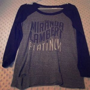 Miranda Lambert grey torn sweatshirt